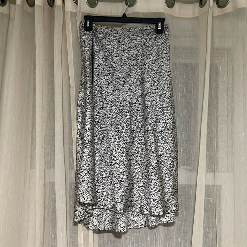 Satin midi skirt